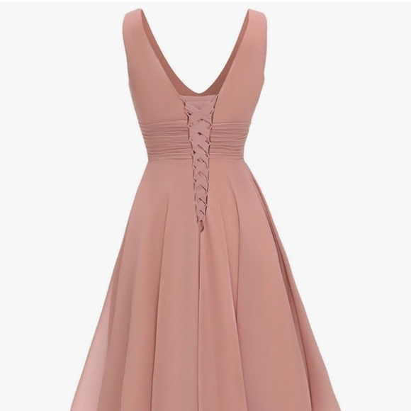 Chic Rose High-Low Dress - Picture 6 of 6